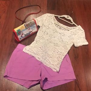 J Crew Chino Pink Shorts Sz 4